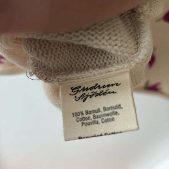 Gudrun Sjoden Floral Cotton Pullover Sweater XXL - Picture 8 of 10